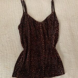 Show Me Your Mumu X Revolve Leopard Cheetah Velvet Y2K Vintage Tank Top Blouse